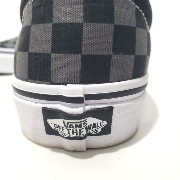 Vans Classic Slip On Checkerboard Black/Pewter Mens 9.5 - Picture 14 of 15